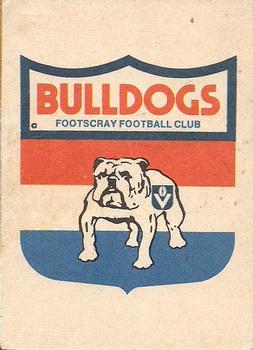 1987 Scanlens VFL #55 Footscray Bulldogs Back